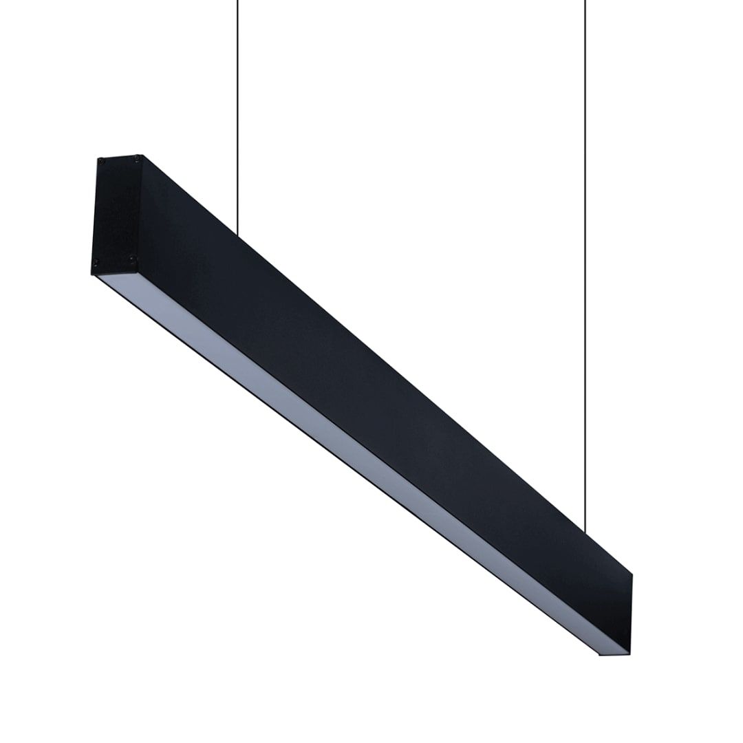 goldX ZE2048 Siyah/Beyaz Kasa 18 Watt 60 cm Lineer Sarkıt Armatür (38x70 mm Profil)