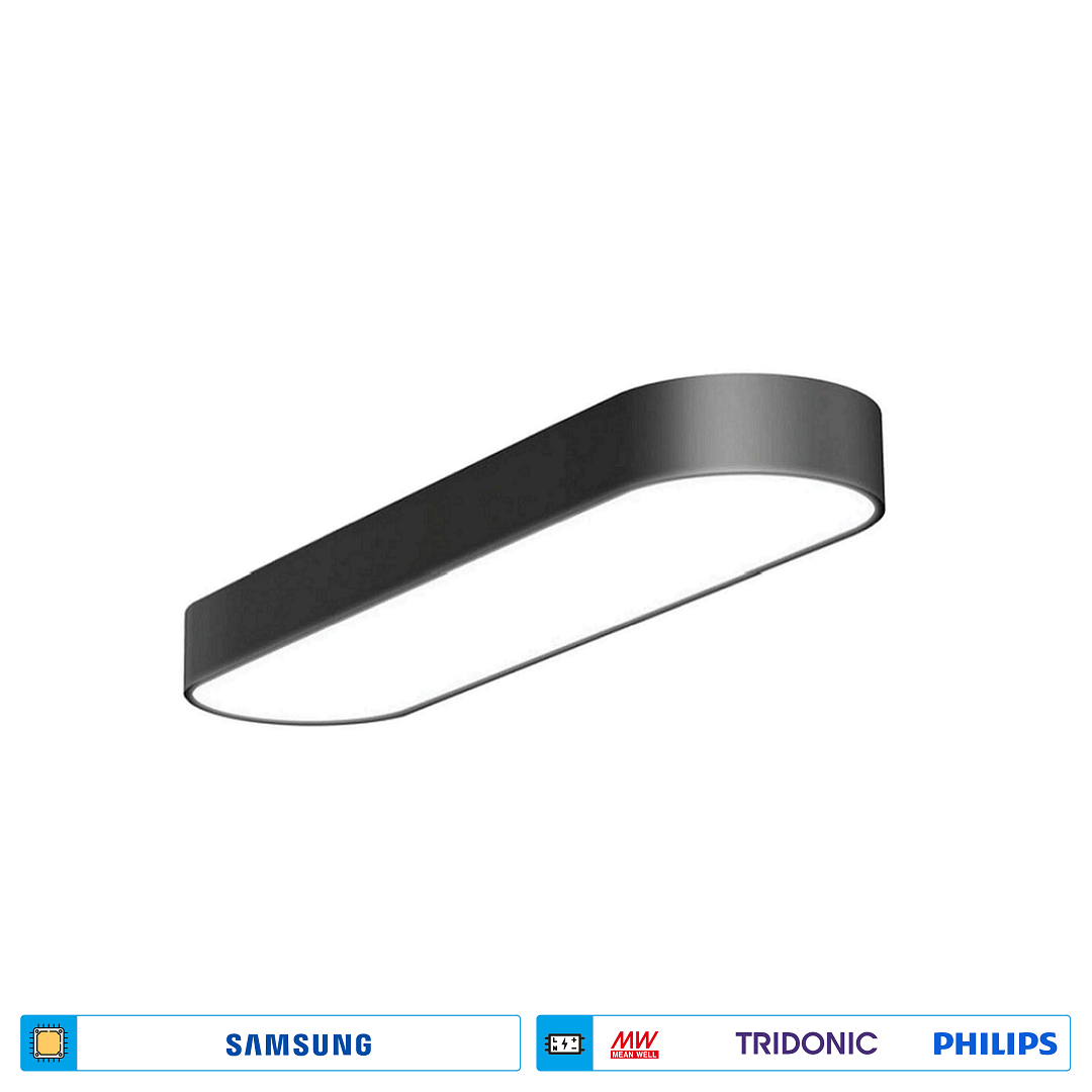 ACK AL02-81601 63 Watt 20x100 cm Elips Sıva Üstü Lineer Armatür - SAMSUNG/OSRAM LED & MEAN WELL/PHILIPS/TRIDONIC Driver