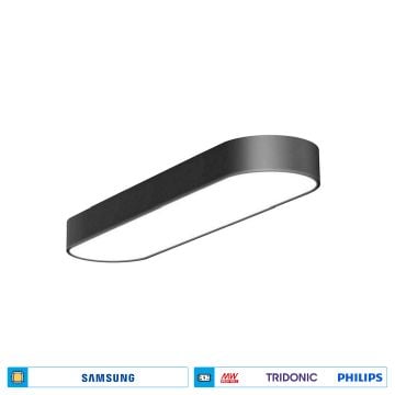 ACK AL02-81601 63 Watt 20x100 cm Elips Sıva Üstü Lineer Armatür - SAMSUNG/OSRAM LED & MEAN WELL/PHILIPS/TRIDONIC Driver