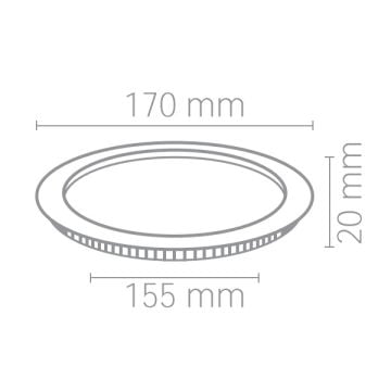 VOLTEK VPSAYB01230 12 Watt Sıva Altı Yuvarlak LED Panel - Gün Işığı (3000K)
