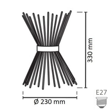 CreaLight YL-3091 Siyah Kirpi Aplik