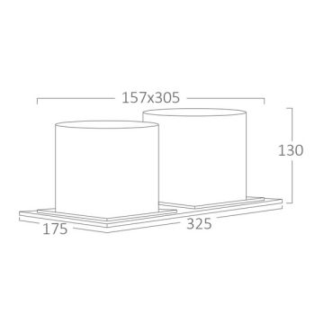Braytron BD36-00610 Beyaz Kasa 2x30 Watt İkili LED Mağaza Spotu (PHILIPS LED) - Ilık Beyaz (4000K)