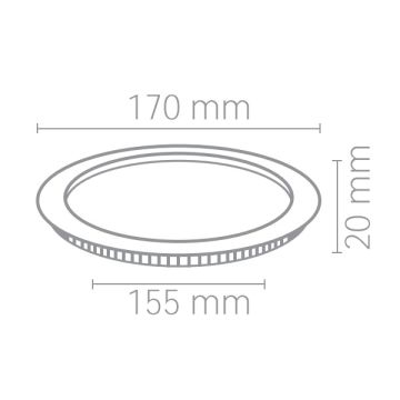 VOLTEK VPSAYB01240 12 Watt Sıva Altı Yuvarlak LED Panel - Ilık Beyaz (4000K)