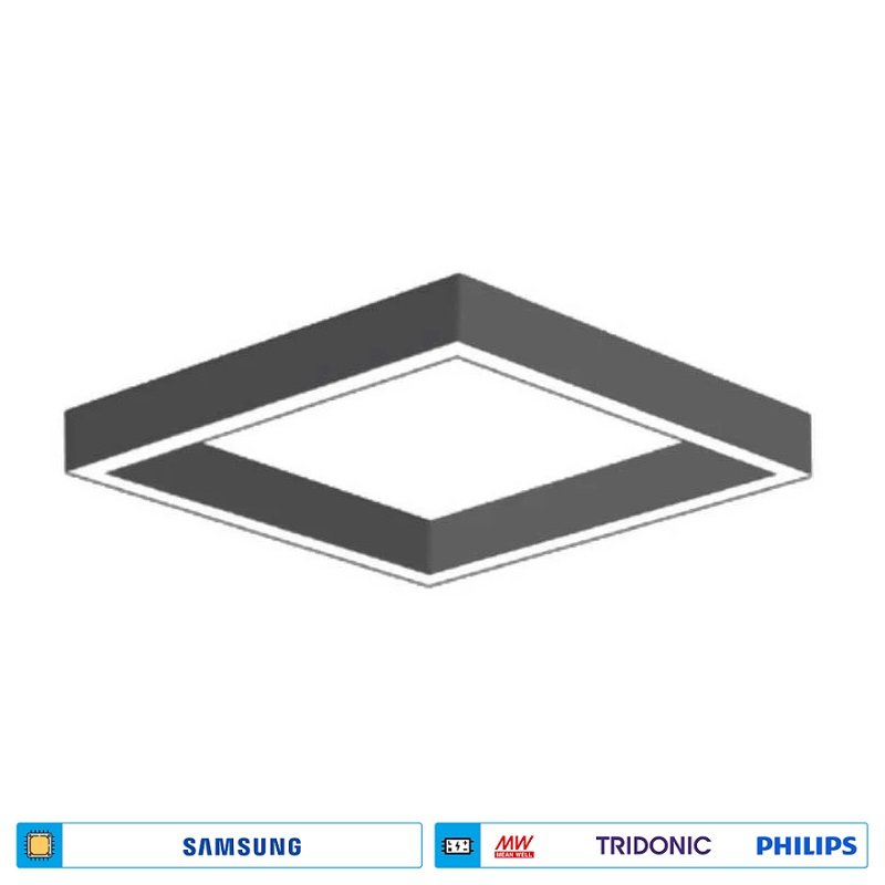 ACK AL01-23601 48 Watt 70x70 cm Kare Halka Sıva Üstü Lineer Armatür - SAMSUNG/OSRAM LED & MEAN WELL/PHILIPS/TRIDONIC Driver