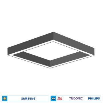 ACK AL01-23601 48 Watt 70x70 cm Kare Halka Sıva Üstü Lineer Armatür - SAMSUNG/OSRAM LED & MEAN WELL/PHILIPS/TRIDONIC Driver