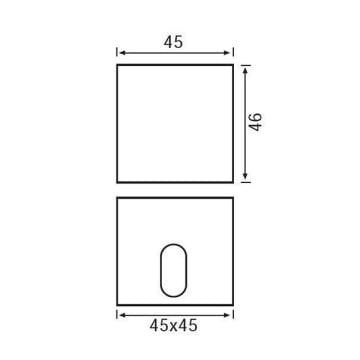 JUPITER LW388 B 2 Watt Beyaz Sıva Altı Kare LED Merdiven Armatürü - Metal - Gün Işığı (3000K)