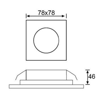 JUPITER LW446 1.2 Watt Sıva Altı Kare Dış Mekan LED Merdiven Armatürü - Paslanmaz Çelik Çerçeveli - Gün Işığı (3000K)