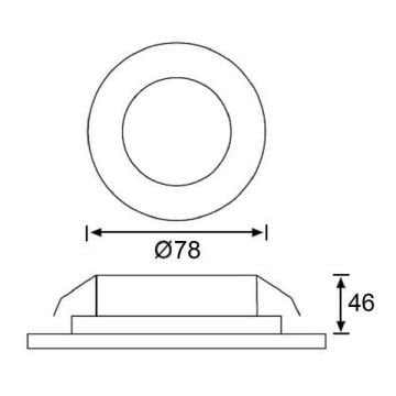 JUPITER LW445 1.2 Watt Sıva Altı Yuvarlak Dış Mekan LED Merdiven Armatürü - Paslanmaz Çelik Çerçeveli - Gün Işığı (3000K)