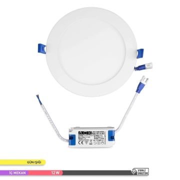 ACK AP01-01200 12 Watt Sıva Altı Yuvarlak LED Panel - OSRAM LED - Gün Işığı (3000K)