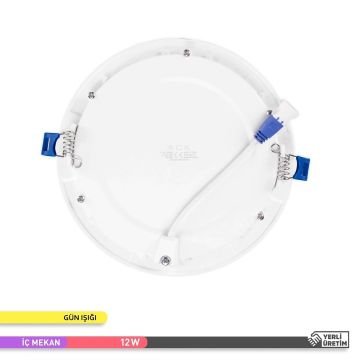 ACK AP01-01200 12 Watt Sıva Altı Yuvarlak LED Panel - OSRAM LED - Gün Işığı (3000K)