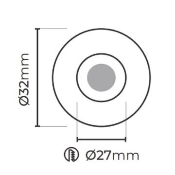 MOLLED MOL7036-R 1 Watt Rose Bakır Yuvarlak Mini LED Spot - Gün Işığı (3000K)