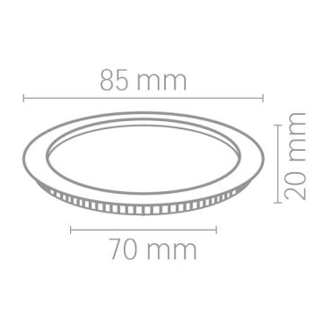 VOLTEK VPSAYS00330 3 Watt Siyah Kasa Sıva Altı Yuvarlak LED Panel - Gün Işığı (3000K)