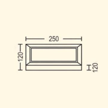 ZİTA 291D-LED-Siyah Ultra 12 Watt Çerçevesiz Siyah Dış Mekan LED Aplik - PC Gövde - IP54