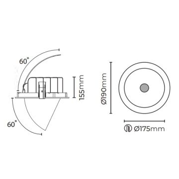 MOLLED MOL2071 Beyaz/Siyah Kasa 33 Watt Salyangoz LED Spot (SAMSUNG/OSRAM LED & EAGLERISE Driver)