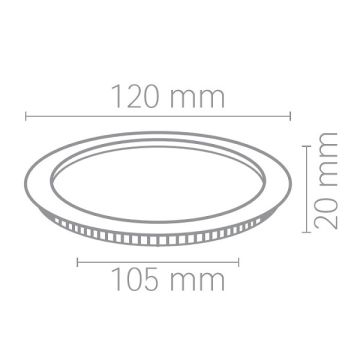 VOLTEK VPSAYB00630 6 Watt Sıva Altı Yuvarlak LED Panel - Gün Işığı (3000K)