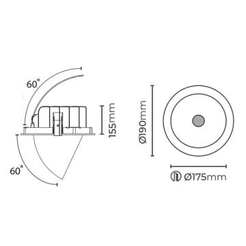 MOLLED MOL2071 Beyaz/Siyah Kasa 26 Watt Salyangoz LED Spot (SAMSUNG/OSRAM LED & EAGLERISE Driver)