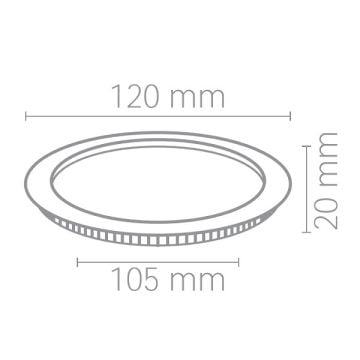 VOLTEK VPSAYB00640 6 Watt Sıva Altı Yuvarlak LED Panel - Ilık Beyaz (4000K)