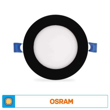 ACK AP01-00611 6 Watt Sıva Altı Siyah Kasa Yuvarlak LED Panel - OSRAM LED - Gün Işığı (3000K)