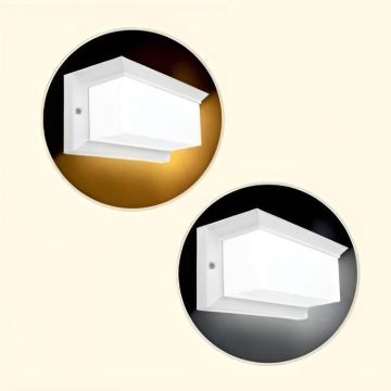 ZİTA 291S-LED-Beyaz Ultra 12 Watt Beyaz Dış Mekan LED Aplik - PC Gövde - IP54