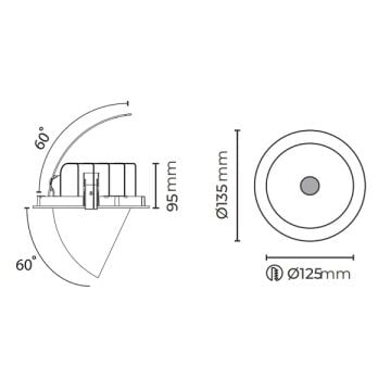 MOLLED MOL2070 Beyaz/Siyah Kasa 18 Watt Salyangoz LED Spot (SAMSUNG/OSRAM LED & EAGLERISE/PHILIPS/LIFUD Driver)