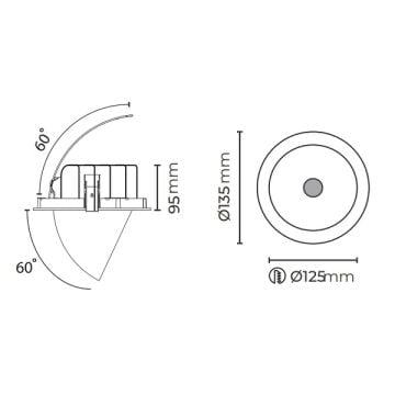 MOLLED MOL2070 Beyaz/Siyah Kasa 18 Watt Salyangoz LED Spot (SAMSUNG/OSRAM LED & EAGLERISE Driver)