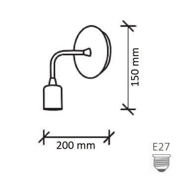 CreaLight YL-3434 Siyah Aplik