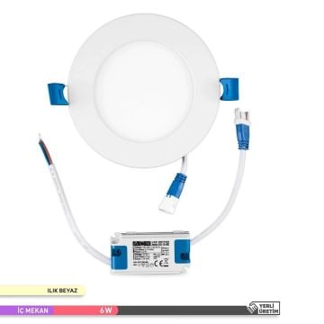 ACK AP01-00610 6 Watt Sıva Altı Yuvarlak LED Panel - OSRAM LED - Beyaz Işık (6500K)