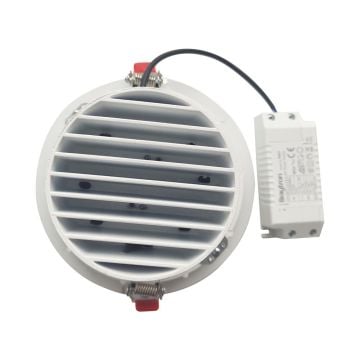 Braytron BD36-20300 Beyaz Kasa Yuvarlak 40 Watt LED Mağaza Spotu (PHILIPS LED) - Gün Işığı (3000K)