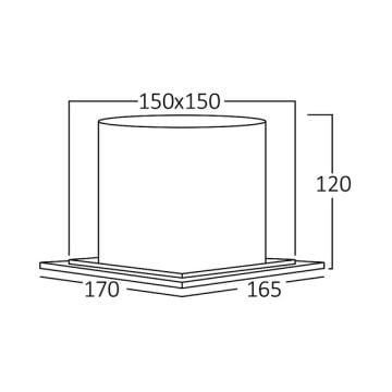 Braytron BD36-00530 Beyaz Kasa Kare 30 Watt LED Mağaza Spotu (PHILIPS LED) - Beyaz Işık (6500K)