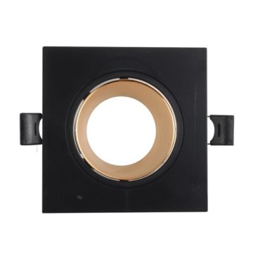 HELIOS HS 1446 Sıva Altı Siyah-Gold Kare Spot Kasası (PC Gövde)