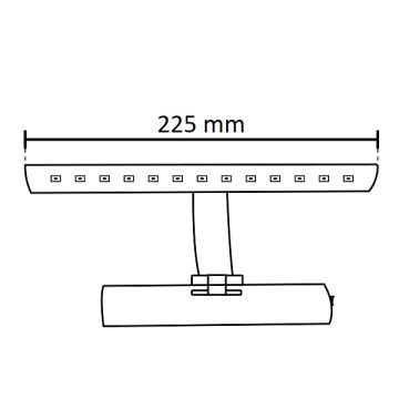 NOAS YL85-1501 MALAGA 5 Watt 22.5 cm Krom LED Tablo Apliği