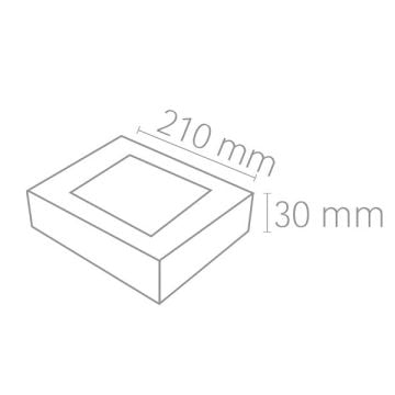 VOLTEK VPSUKB01830 18 Watt Sıva Üstü Kare LED Panel - Gün Işığı (3000K)