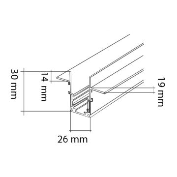 MOLLED MOL6092 2 Metre Slim Trimless Magnet Ray
