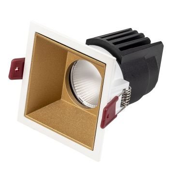MOLLED MOL4156M 7 Watt Beyaz-Gold Kare Sıva Altı LED Spot (SAMSUNG/OSRAM/PHILIPS LED & EAGLERISE/PHILIPS/LIFUD Driver)