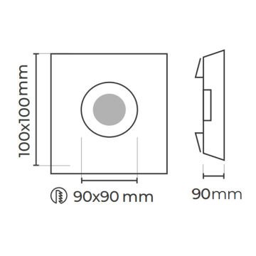 MOLLED MOL4156M 7 Watt Beyaz-Gold Kare Sıva Altı LED Spot (SAMSUNG/OSRAM/PHILIPS LED & EAGLERISE/PHILIPS/LIFUD Driver)