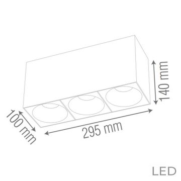 goldX ZE146-BG 2x12 Watt Siyah-Kızıl Gold Sıva Üstü Üçlü LED Spot (SAMSUNG LED & EAGLERISE Driver)