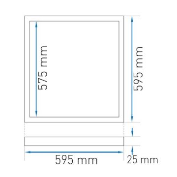 ACK AP16-43100 12 Watt TSE Sertifikalı 30x120 Sıva Altı LED Panel - Gün Işığı (3000K)