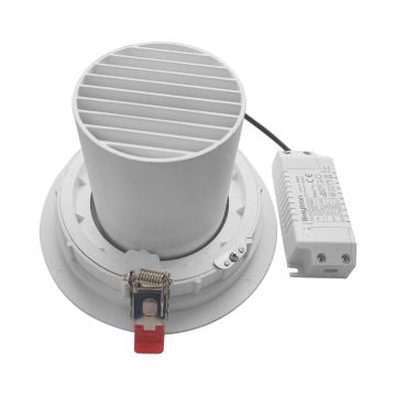 Braytron BD36-00310 Beyaz Kasa Yuvarlak 30 Watt LED Mağaza Spotu (PHILIPS LED) - Ilık Beyaz (4000K)