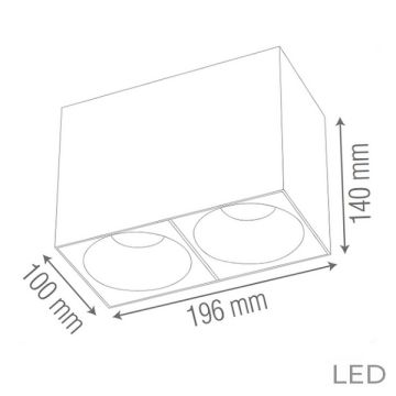 goldX ZE145-BK 2x12 Watt Siyah/Beyaz Sıva Üstü İkili LED Spot (SAMSUNG LED & EAGLERISE Driver)