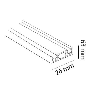 MOLLED MOL6042 2 Metre Sıva Üstü Slim Magnet Ray