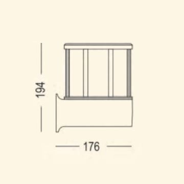 ZİTA 282K Mars KafesliDış Mekan Aplik - PC Gövde - E27 Duylu - IP54
