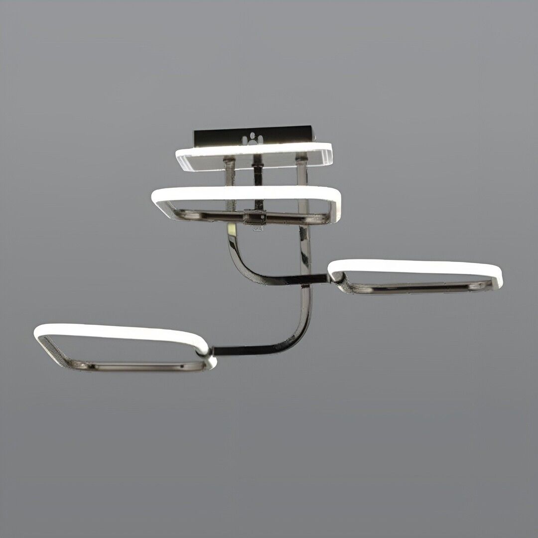CL-728 110 Watt Üçlü Platin Modern LED Avize - 3 Işık Renkli (Beyaz + Ilık Beyaz + Gün Işığı)