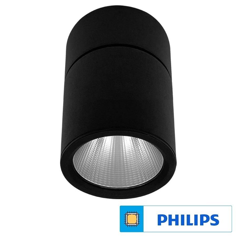 Braytron BD30-30211 Siyah Kasa 30 Watt Sıva Üstü LED Mağaza Spotu (PHILIPS LED) - Ilık Beyaz (4000K)
