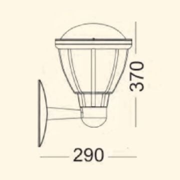 ZİTA 231 Kupa Dış Mekan Aplik - PC Gövde - E27 Duylu - IP54