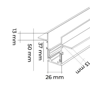 MOLLED MOL6001 1 Metre Slim Trimless Magnet Ray