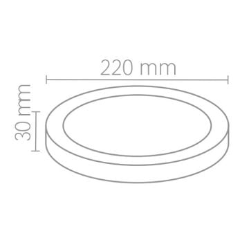 VOLTEK VPSUYB01840 18 Watt Sıva Üstü Yuvarlak LED Panel - Ilık Beyaz (4000K)