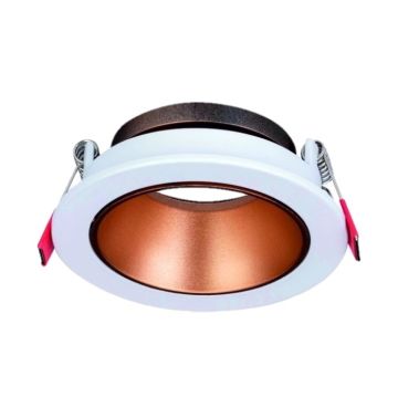 HELIOS HS 1420 Sıva Altı Beyaz-Bakır Yuvarlak Spot Kasası (Metal)