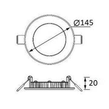 JUPITER LD469 B 9 Watt Sıva Altı Yuvarlak SAMSUNG LED Panel