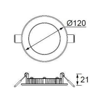 JUPITER LD471 S 6 Watt Siyah Kasa Sıva Altı Yuvarlak SAMSUNG LED Panel