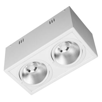 goldX ZE757-WH 17x32x15 cm 2x30 Watt Beyaz Sıva Üstü LED Spot (SAMSUNG LED & TRIDONIC Driver)